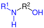 Allgemeine Strukturformel der sekundären Aminoalkohole (N-Alkylalkanolamin)