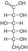 Strukturformel von Gluconsäure