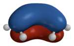 Delokalisiertes Molekülorbital bei 1,3-Butadien