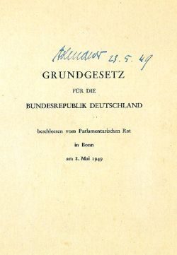 Grundgesetz der BRD vom 23.05.1949