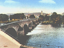 Die 1945 zerstörte Brücke