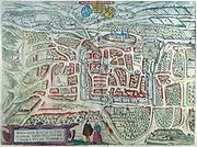 Stadtplan Weimar von Johannes Wolf, 1569
