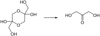 Spaltung des Dimers von DHA zum Monomer