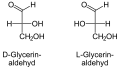 Strukturformel von Glycerinaldehyd