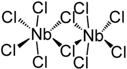Strukturformel von Niob(V)-chlorid