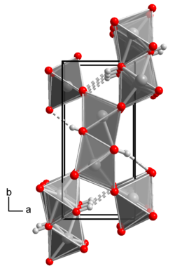 Kristallstruktur von Eisen(III)-hydroxidoxid