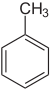 Strukturformel von Toluol
