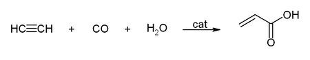 Hydrocarboxylierung von Acetylen