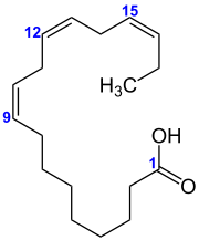 Struktur von α-Linolensäure