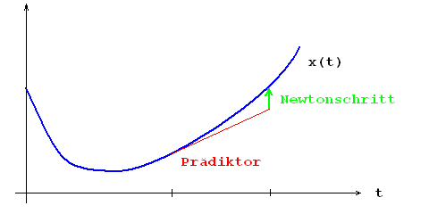 Newtonschritt mit Tangential-Prädiktor