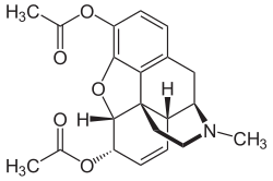 Strukturformel von Heroin